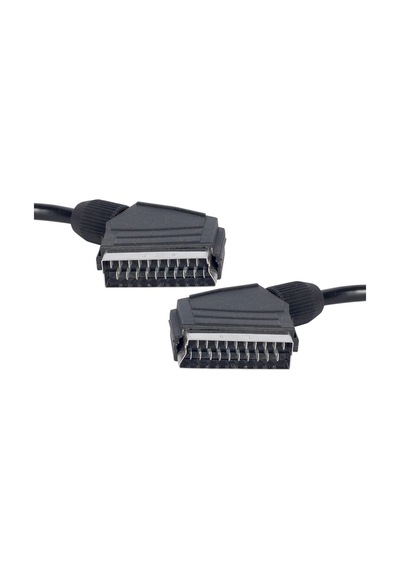 1.2 Metre Poşetli 7 Mm Siyah Scart Scart Kablo