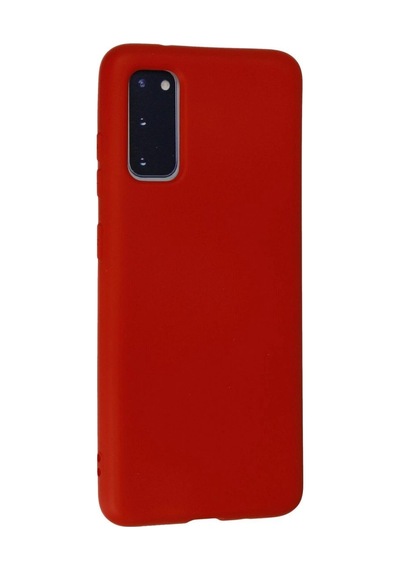 Samsung Samsung Uyumlu Galaxy S20 Kılıf Nano İçi Kadife Silikon - Kırmızı