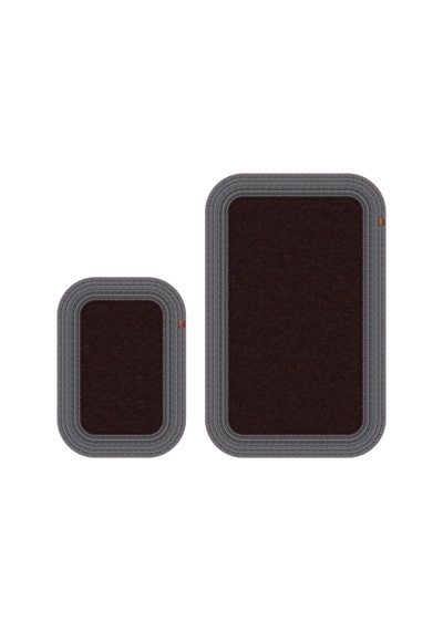 Banyo Paspası Takımı 70x110+50x70 Cm Düz Acı Kahve & Antrasit