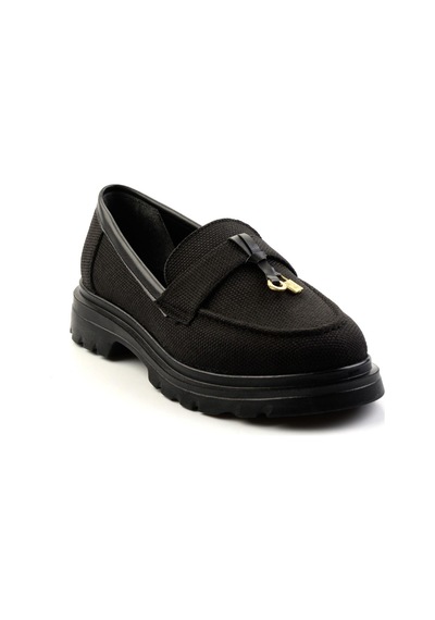Bambi Siyah Kadın Loafer Ayakkabı K01997010518 Siyah