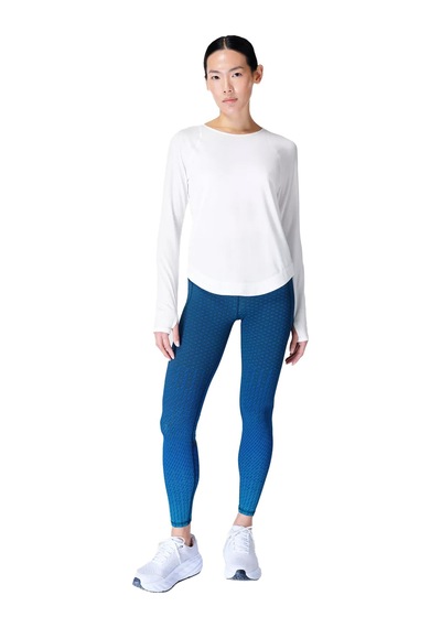 Sweaty Betty Sweaty Betty Breathe Easy Long Sleeve Top Kadın Beyaz Tişört Wht Beyaz
