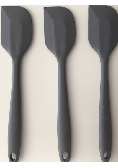 Pink Rose Büyük boy silikon spatula , hamur sıyırıcı (3lü set)