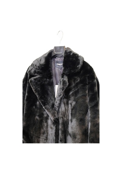 Only 15294033 Onlrıkke Vıda Faux Fur Otw Cs Kadın Kadife Kürklü Kaban Black