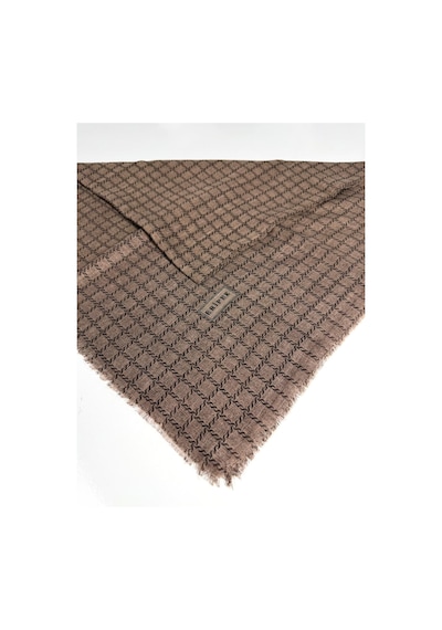 Eripek Desenli Flamalı Keten Eşarp- 06112 Kahve