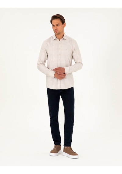 Pierre Cardin Erkek Bej Gömlek Desenli 50292229-vr011 Bej