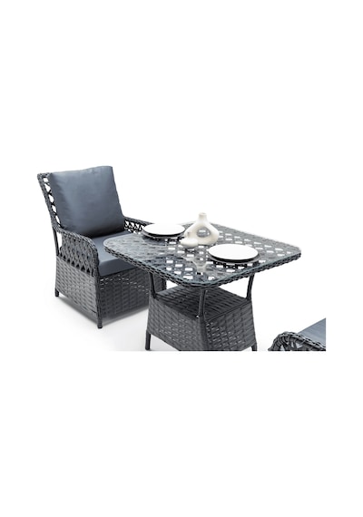 Tan Rattan Bahçe Balkon Mobilyası 1+1+masa Bahçe Takımı Balkon Mobilyası Diğer
