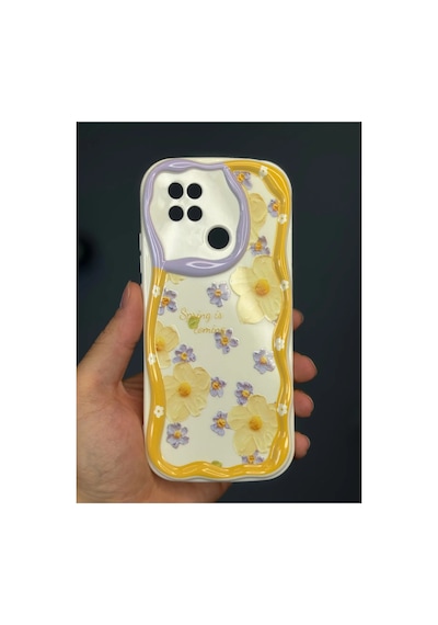 Fibaks Oppo A15/a15s Uyumlu Kılıf Tasarımlı Desenli Kamera Korumalı Papatya Çiçek Renkli Silikon Kapak
