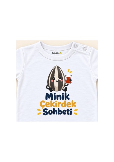 Babylimon Minik Çekirdek Sohbeti Beyaz Kısa Kollu Çıtçıtlı Bebek Zıbını Beyaz - Minik Çekirdek Sohbeti - 928161930 Beyaz - Minik Çekirdek Sohbeti