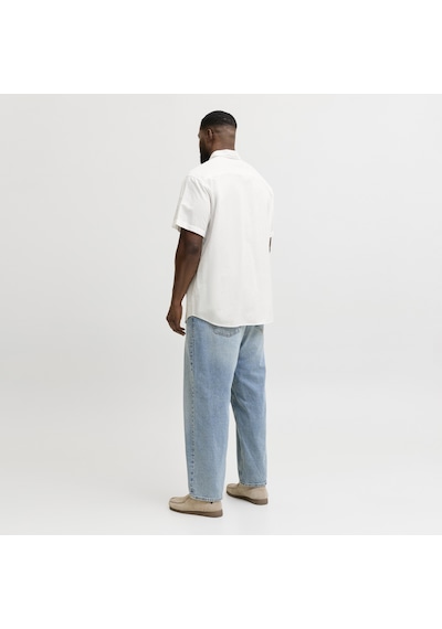 Jack & Jones Büyük Beden Kisa Kollu Gömlek - Breeze - 12294285 Beyaz