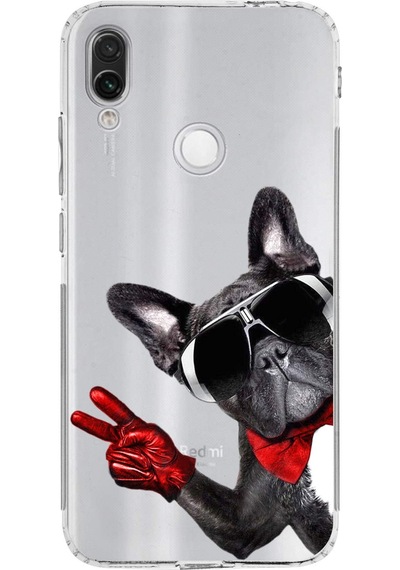 Xiaomi Redmi Note 7 İle Uyumlu Köpek 2 Kamera Korumalı Şeffaf Kılıf Şeffaf