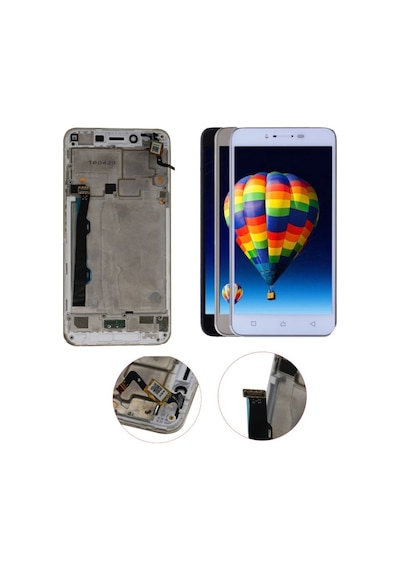 Lenovo K5 Plus A6020A46 Lcd Ekran Dokunmatik Siyah Çıtalı