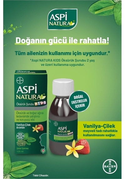 Aspinatura Kıds Şurubu Vanilya Çilek 120 ML
