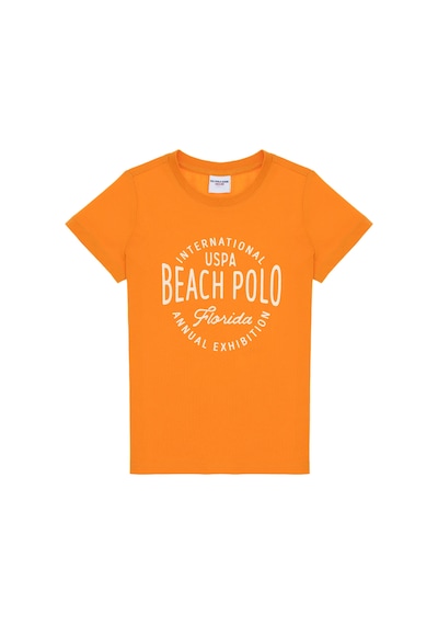 U.S. Polo Assn. Erkek Çocuk Turuncu Bisiklet Yaka Tişört 50307129-VR051