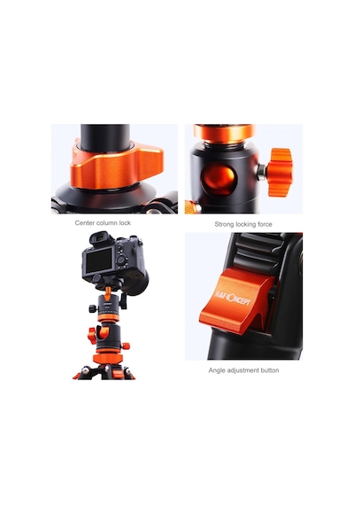 K&f Concept - Sa254t2 185cm Alüminyum Kompakt Tripod Kf09.090