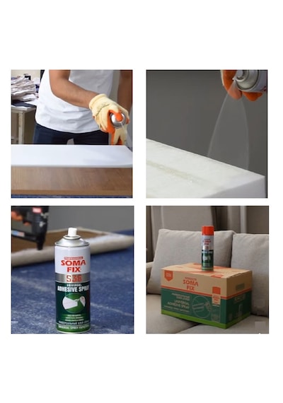 Somafix S38 Genel Amaçlı Tekstil Sünger Sprey Yapıştırıcı 500 ML