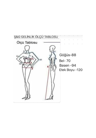 Uzun Kollu Gipür İşlemeli Gelinlik Kırık Beyaz