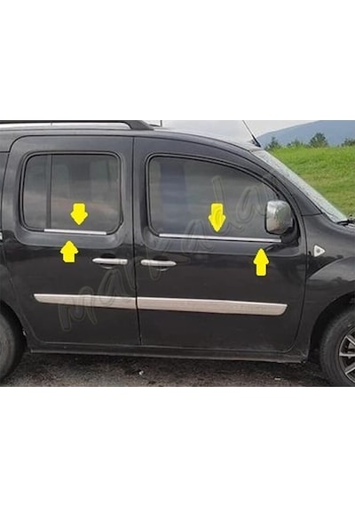 Renault Kangoo Krom Cam Çıtası 2008 Sonrası 4 Parça Paslanmaz  Çel