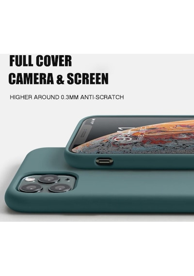 Apple Uyumlu iPhone 11 Pro Max 6.5 JacquenIçi Kadife Silikon Kilif 264633119 - Kampanya-Renk / Cam Ekran Koruyucu(+15)-Lacivert