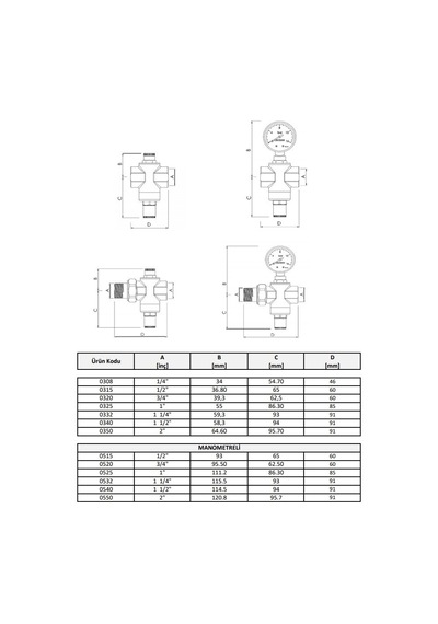 Case Pm Su Basınç Düş. 2'' (0350 Maks.16 Bar)