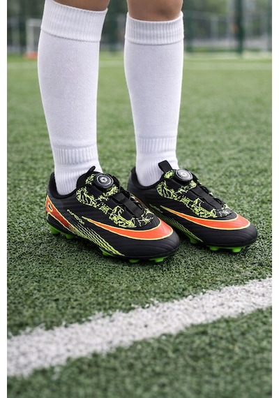 Mini Bonito Üniseks Yeni Nesil Mekanizmalı Futbol Kramponu Siyah