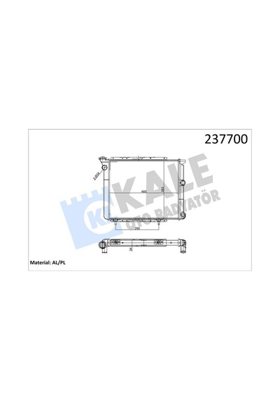 Kale   0504122al Radyatör Borulu R11 Flash 2 Sıra Al Pl Sistem 7702188511