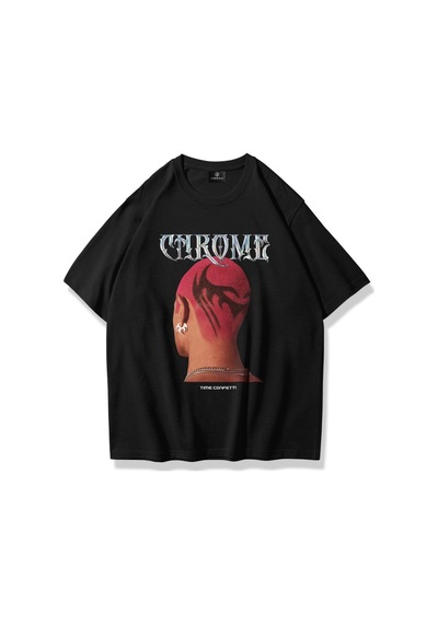 Flood Of Style Unisex Chrome Tshirt Siyah