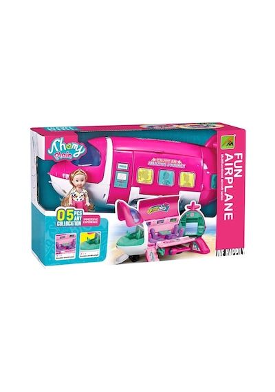 Oyuncak Aksesuarlı Pembe Uçak