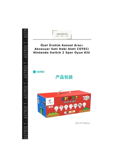 Özel Üretim Konsol Aracı Aksesuar Seti Hobi Aleti Coteci Nintendo Switch 2 Spor Oyun Kiti