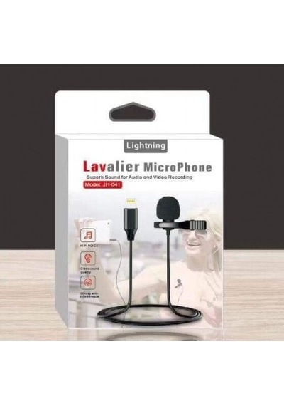 Iphone Lightning + 3.5 mm Aux Girişli Profesyonel Youtuber Yaka Mikrofonu