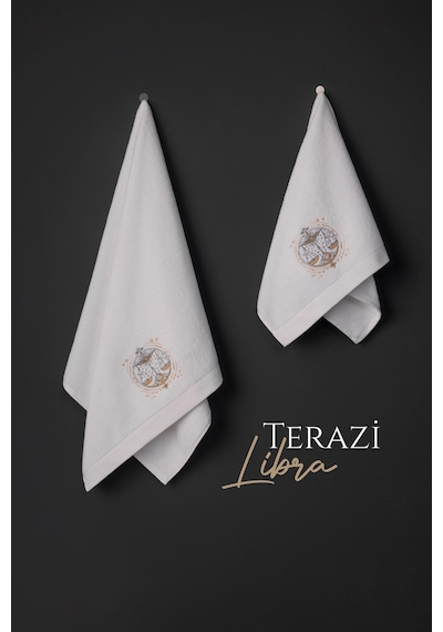 Varol %100 Microcotton Üst Kalite Havlu Seti Burç Nakışlı Terazi-standart Terazi Diğer