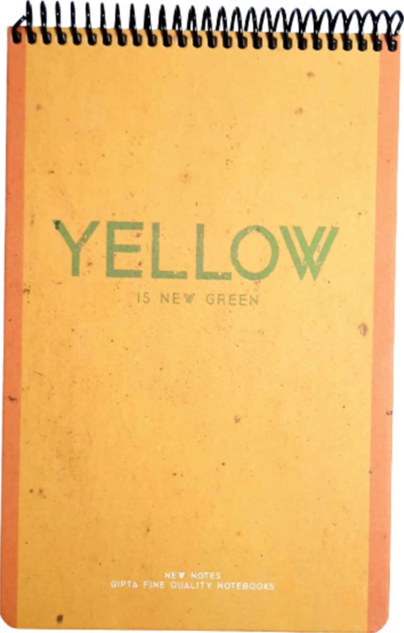 New Notes Yellow Is New Green Spiralli Sert Kapak 100 Yaprak 17x24 Çizgisiz Sarı