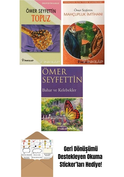 Ömer Seyfettin 3 Kitap Seti + Okuma Sticker'ları