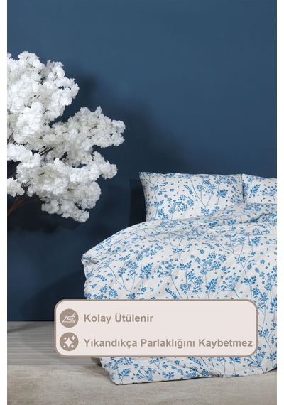 Elart Simya Nevresim Takımı Tek Kişilik Lastikli Çarşaf 160x220 Cm Renksiz