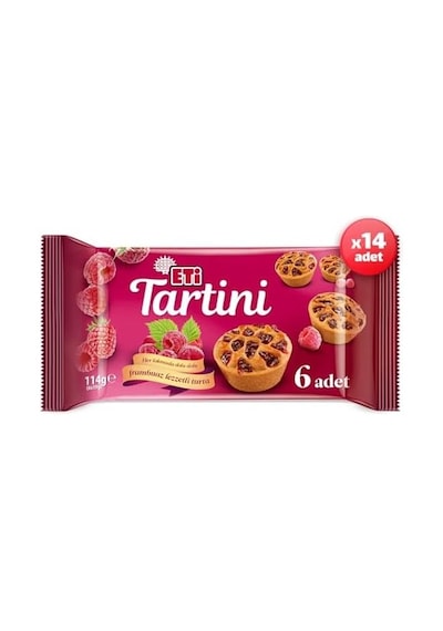 Eti Tartini Frambuazlı Turta 114 G X 14 Adet .