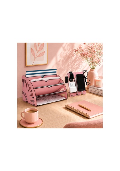 Quarter Masaüstü Organizer Ve Telefon Standı 2'li Set Ahşap Dosya Düzenleyici Dekoratif Dairesel Evrak Rafı Pembe - 901034195 Pembe Quarter Masaüstü Organizer Ve Telefon Standı 2'li Set Ahşap Dosya Düzenleyici Dekoratif Dairesel Evrak Rafı Pembe - 901034195 Pembe