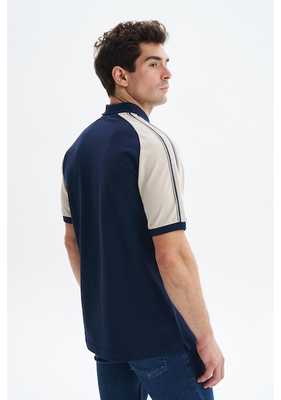 AR-MA Arma Erkek Regular Fit Basic % 100 Pamuk Pike Reglan Kollu Polo Yaka Tişört Y29374354602 Lacivert