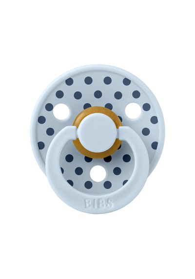 Bibs Studio Polka Small Emzik-baby B.Steel Blue 0-6 Ay