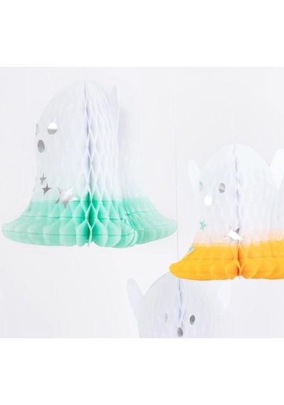 - Ghost Hanging Decorations - Neon Detaylı Hayalet Asılan Süsler 6'lı 256