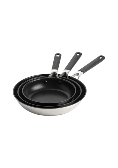 Kitchenaid Paslanmaz Çelik Kızartma Tavası Seti, Seramik Kaplama 20 Cm + 24 Cm + 28 Cm Diğer