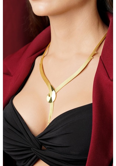Fiyonk Kuyumculuk 14 Ayar Altın Golden Aura Kolye 001