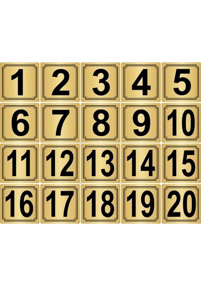 Metal Kapı Masa Dolap Numarası 10cmx10cm 20 Adet