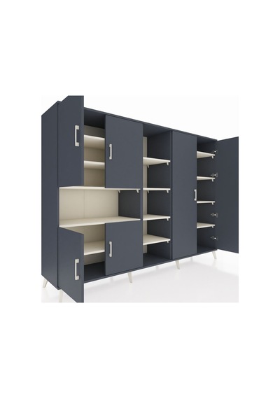 Hyperion Dolap 13 Raflı 6 Kapaklı 220x44x163 Antrasit-antrasit/ay Antrasit-antrasit/aytaşı Hyperion Dolap 13 Raflı 6 Kapaklı 220x44x163 Antrasit-antrasit/ay Antrasit-antrasit/aytaşı