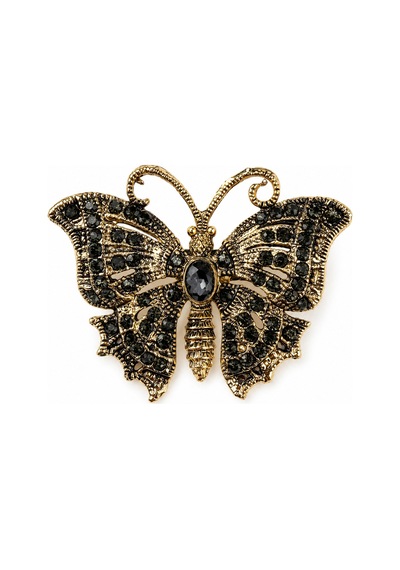 Brooch Kelebek Figürlü Zarif Yaka İğnesi & Aksesuar Koleksiyonu Beyaz