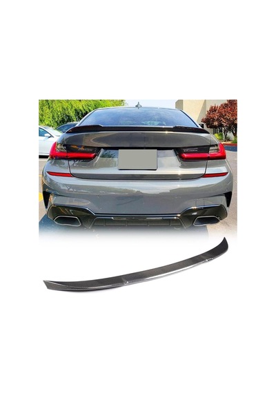 Bmw 3 Serisi G20 Uyumlu Bagaj Üstü Karbon Görünüm Yarasa Spoiler İthal Abs Plastik A+ Kalite