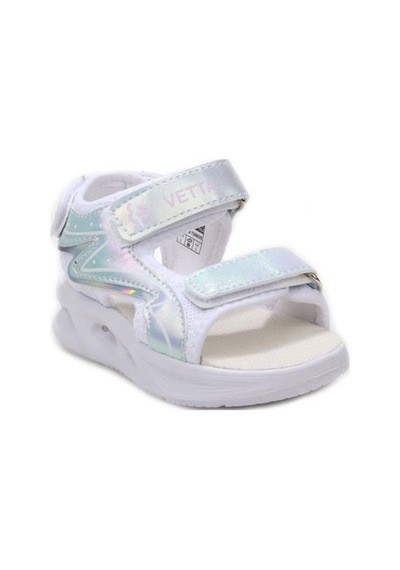 Papuçcity Vetta 03497 Kız Çocuk Bebe Sandalet Ayakkabı Gümüş
