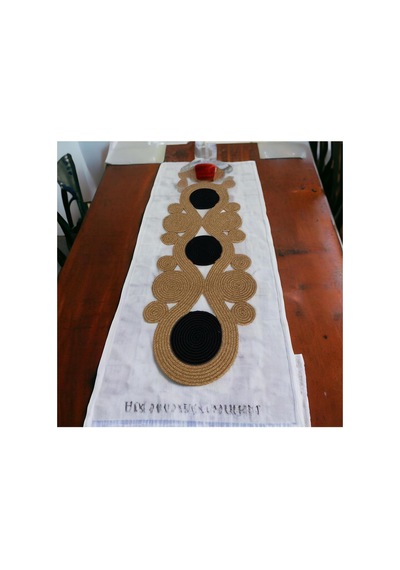 Jüt, Hasır,sarmal Model, Dekoratif Masa Örtüsü, Runner 40x110 Cm, Sehpa Örtüsü, Bohem Tarzı Hasır Siyah Hasır Siyah Jüt, Hasır,sarmal Model, Dekoratif Masa Örtüsü, Runner 40x110 Cm, Sehpa Örtüsü, Bohem Tarzı Hasır Siyah Hasır Siyah