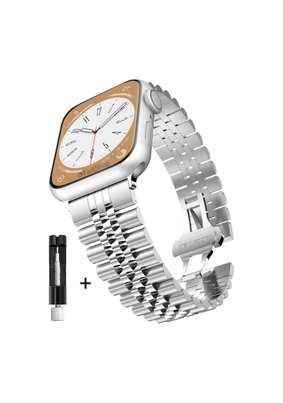Apple Watch Seri 2 3 4 5 6 7 8 Se Ultra Uyumlu 38 40 41 Mm Uyumlu Paslanmaz Çelik Rolex Saat Kordonu