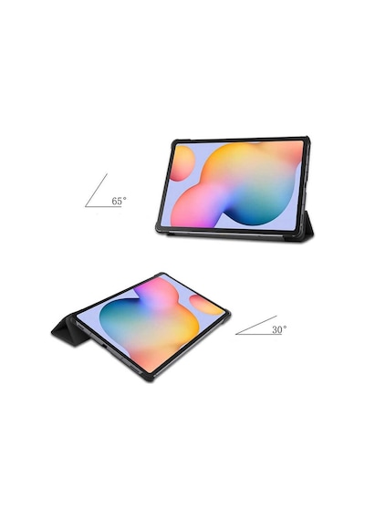 Galaxy Tab S7 Plus T970 Uyumlu Zore Smart Cover Standlı 1-1 Kılıf-mor Tablet Kılıfı