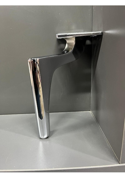 Zarif Metal Ayak 14cm Krom Renk Dolap Şifonyer Koltuk Tv Ünite Modern Mobilya Ayağı Gümüş
