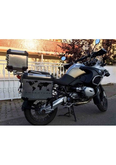 Motosiklet Dünya Haritası Sticker Motosiklet Dünya Haritası Sticker